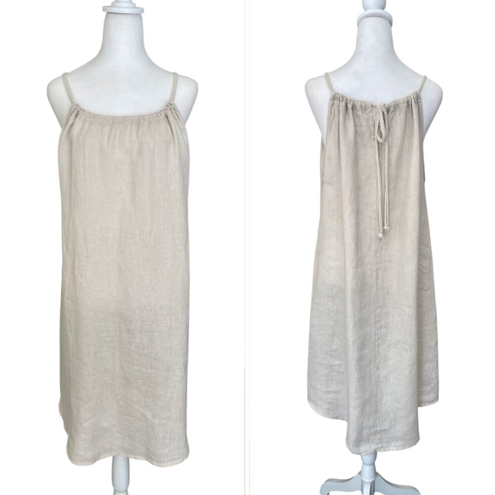 Elegant Beige Midi Dress